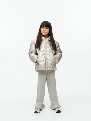 Geaca Arket Puffer Fete Argintii | Romania-JDPN15749