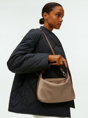 Geanta Crossbody Arket Piele-Detailed Dama Bej | Romania-OSWK16872