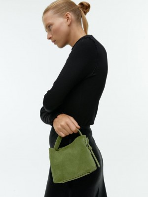 Geanta Crossbody Arket Piele Intoarsa Dama Verzi | Romania-TMCJ48069