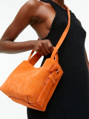 Geanta Crossbody Arket Piele Intoarsa Dama Portocalii | Romania-YBHS73465