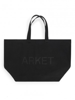 Geanta Tote Arket ARKET Oversized Panza Barbati Negrii | Romania-QPUV80591