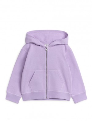 Hanorac cu Gluga Arket Zip Fete Violet | Romania-GRMO04375