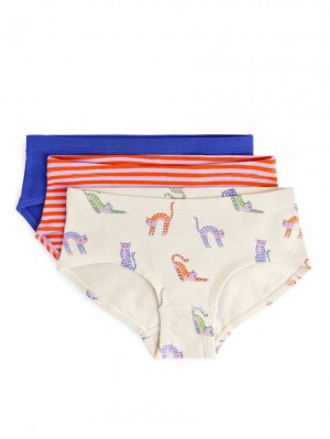 Lenjerie Arket Bumbac Jersey Briefs Fete Albastri Rosii Albi | Romania-NJGZ81024