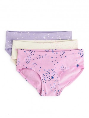 Lenjerie Arket Bumbac Jersey Briefs Fete Roz Violet | Romania-QRWH34820