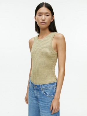 Maiou Arket Cable-Knit Dama Bej | Romania-WJMC15962
