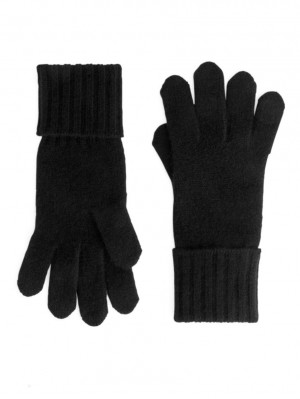 Manusi Arket Tricotate Cashmere Dama Negrii | Romania-WJDX04219