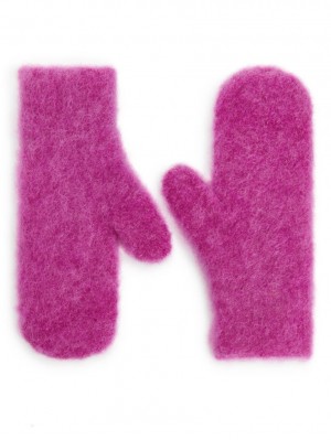 Mittens Arket Mohair Blend Dama Roz | Romania-CLSJ41590