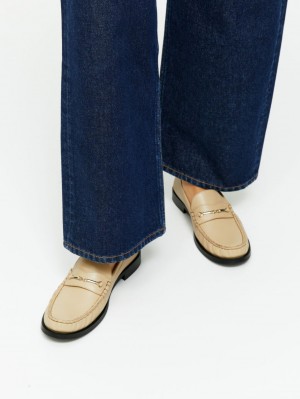 Mocasini Arket Piele Dama Bej | Romania-BAMX07826