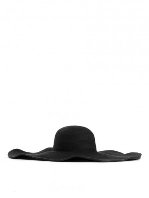 Palarie Arket Largi Brim Straw Hat Dama Negrii | Romania-CLGS84921