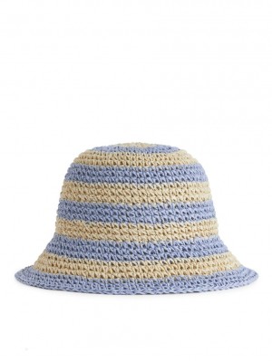 Palarie Arket Straw Hat Fete Bej Albastri Deschis | Romania-MLPC30692