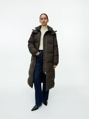 Palton Arket Long Down Puffer Dama Maro Inchis | Romania-IGFV85142