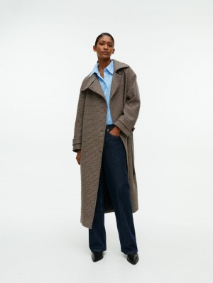 Palton Arket Oversized Lână Dama Bej Maro | Romania-AFBX92458