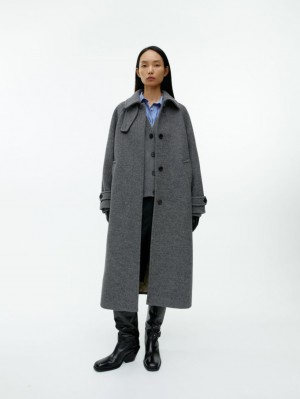 Palton Arket Oversized Lână Dama Gri | Romania-FEIH34987