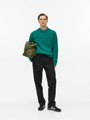 Pantaloni Arket Bumbac Twill Barbati Negrii | Romania-OTFM48590
