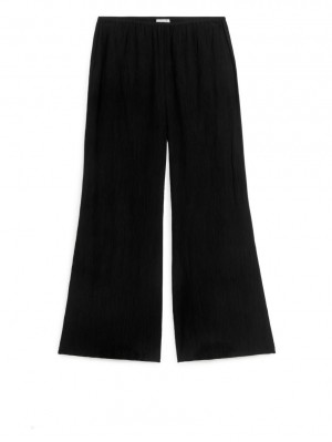 Pantaloni Arket Crinkled Dama Negrii | Romania-QMBH74536