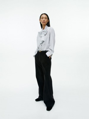 Pantaloni Arket Flared Corduroy Dama Negrii | Romania-MVAC27583