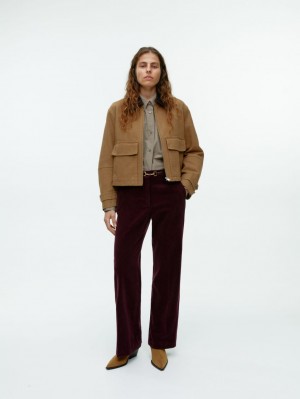 Pantaloni Arket Flared Corduroy Dama Visinii | Romania-MPHF48123