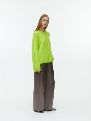 Pantaloni Arket Largi-Leg Satin Dama Maro | Romania-AXKO69312