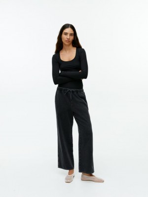 Pantaloni Arket Relaxed Denim Dama Negrii | Romania-PYJX80641