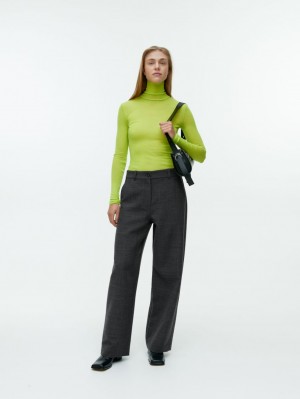 Pantaloni Arket Relaxed Lână Blend Dama Gri Inchis | Romania-DVMW65930