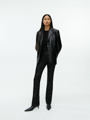 Pantaloni Arket Sequin Dama Negrii | Romania-LTAY96143