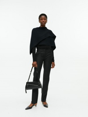 Pantaloni Arket Slim Lână Dama Negrii | Romania-BSHP72651