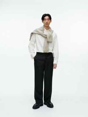 Pantaloni Arket Tailored Largi-Fit Barbati Gri | Romania-OWKB82174