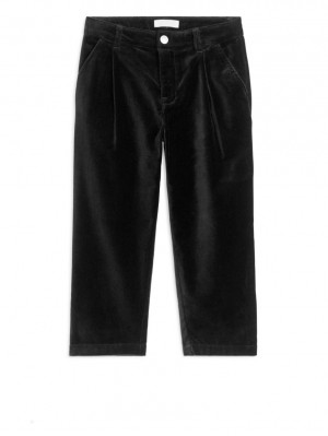 Pantaloni Arket Velvet Baieti Negrii | Romania-XKAO34205