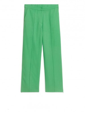 Pantaloni Arket Viscose Lyocell Blend Dama Verzi | Romania-CYPM28590