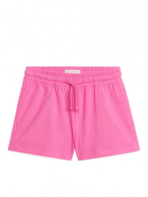 Pantaloni Scurti Arket Relaxed Jersey Fete Roz | Romania-EBWO59763