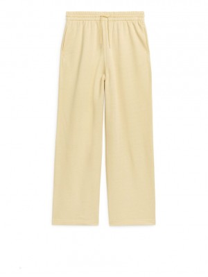 Pantaloni de Trening Arket Soft Largi-Leg Dama Galbeni | Romania-XLTJ67935