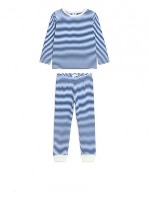 Pijama Arket Jersey Pyjama Set Fete Albastri | Romania-ZHRD69382