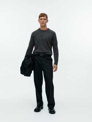 Pulover Arket Alpaca-Merino Blend Barbati Gri Inchis | Romania-BFGQ61823