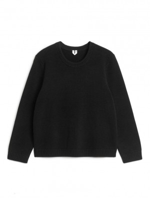Pulover Arket Crew-Neck Dama Negrii | Romania-BINW09531