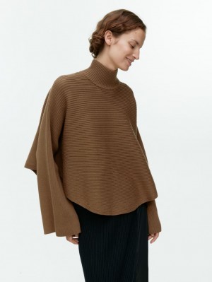 Pulover Arket Cropped Lână Bumbac Dama Maro | Romania-HBPY54698