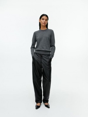 Pulover Arket Fine-Knit Merino Dama Gri | Romania-JUVO32976