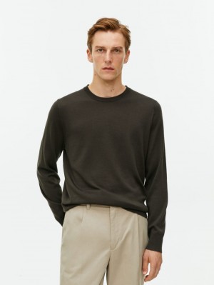 Pulover Arket Fine Knit Merino Barbati Maro Inchis | Romania-UGXP93045