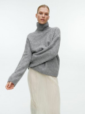 Pulover Arket Lână-Alpaca Roll-Neck Dama Gri | Romania-QXKT09472