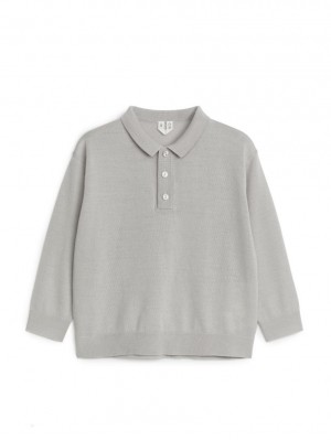 Pulover Arket Lână Polo Baieti Gri | Romania-UDKF29506