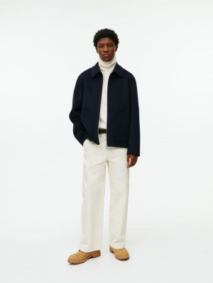 Pulover Arket Merino Roll-Neck Barbati Albi | Romania-BNXI45981