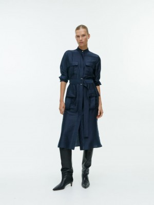 Rochie Arket Belted Utility Dama Albastri Inchis | Romania-SUVJ72193