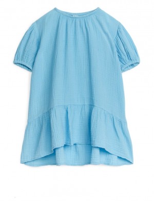 Rochie Arket Bumbac Muslin Fete Albastri Deschis | Romania-WSNH49860