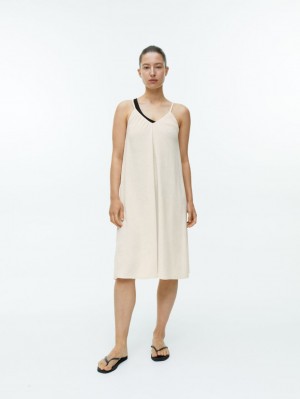 Rochie Arket Bumbac Towelling Curea Dama Albi | Romania-ENXL91385