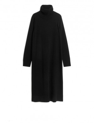 Rochie Arket Cashmere Roll-Neck Dama Negrii | Romania-FAOE62354