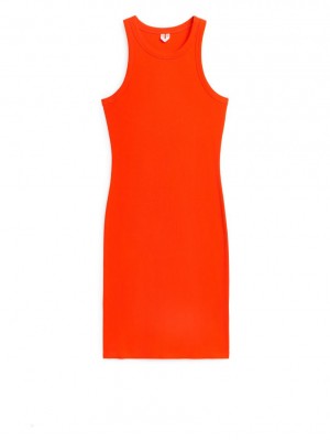Rochie Arket Cu Nervuri Tank Dama Portocalii | Romania-UHZV80763