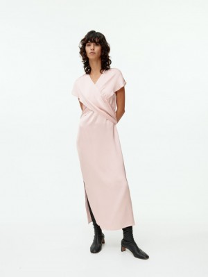 Rochie Arket Drape Tie-Back Dama Roz | Romania-CRPN30781