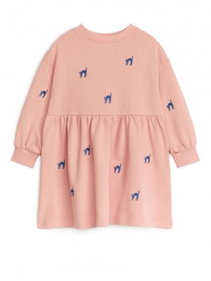 Rochie Arket Embroidered Sweatshirt Fete Roz | Romania-YSVC10935