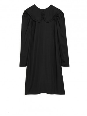 Rochie Arket Frill Collar Dama Negrii | Romania-LAXK07325