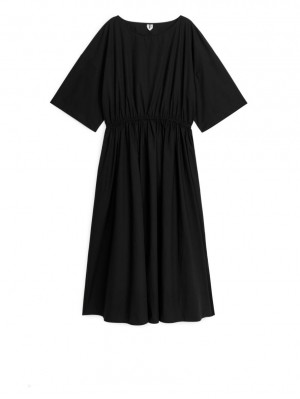 Rochie Arket Largi Bumbac Dama Negrii | Romania-WLUR14673