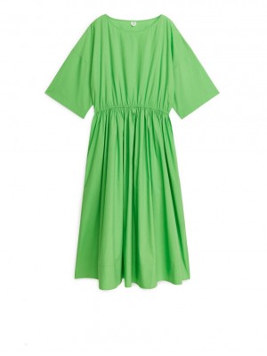 Rochie Arket Largi Bumbac Dama Verzi | Romania-UDGS38720